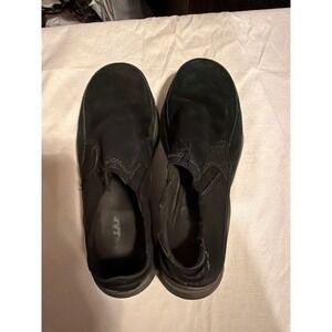 Hytest K13000 Mens 8W Black Suede Composite Toe Slip On Work Shoes Wide
